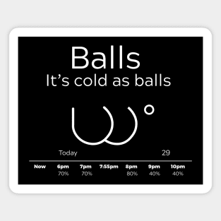 Balls it's cold as Balls Magnet